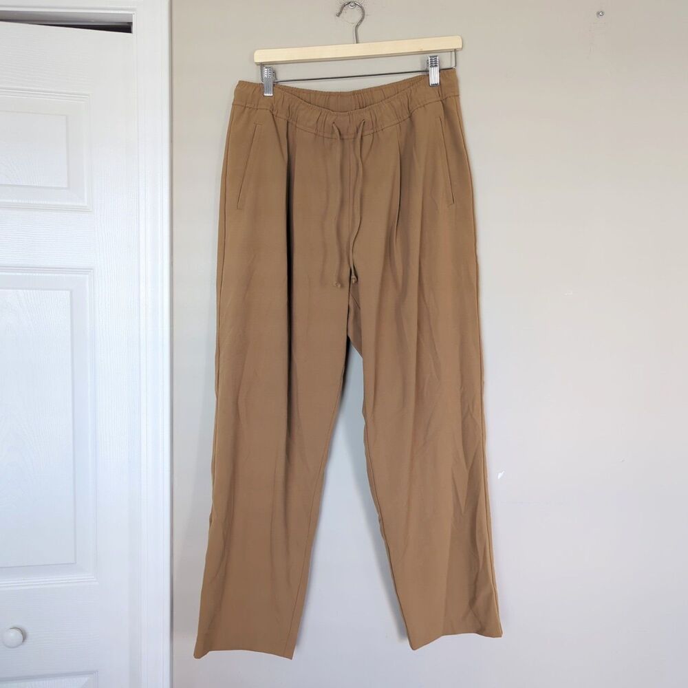 Old Navy High Rise Billie Tapered Elastic Waist Drawstring Pants Brown Large